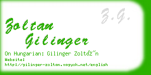 zoltan gilinger business card